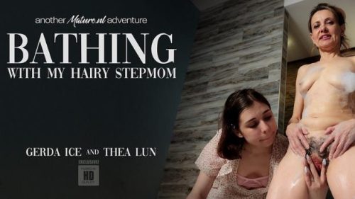 Hairy mature Gerda Ice seduces her stepdaughter in a wet old and young lesbian adventure